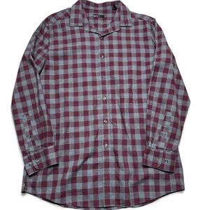 Bar III Carnaby Slim Fit Men’s Checkered Long Sleeve Shirt Size L